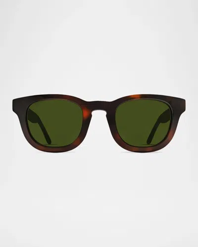 Thierry Lasry Men & Apos;s Monopoly 1003 Acetate Rectangle Sunglasses In Brown