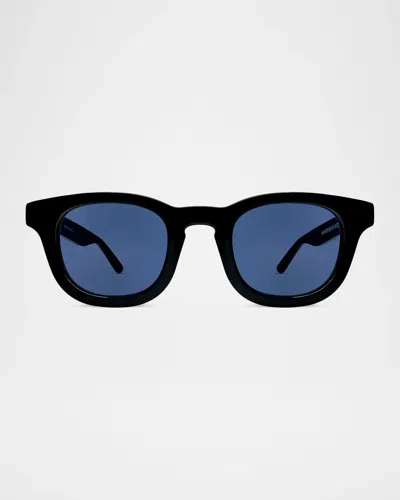 Thierry Lasry Men & Apos;s Monopoly 101 Acetate Rectangle Sunglasses In Black