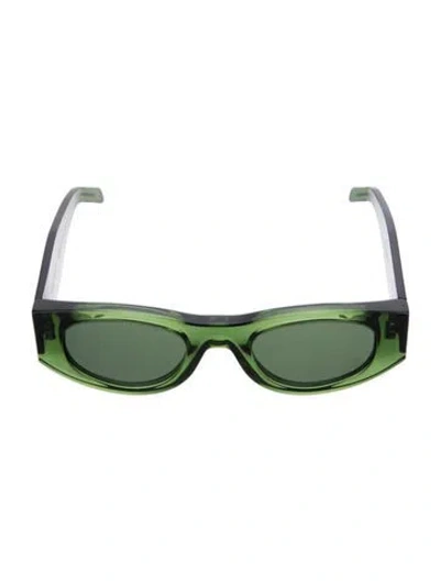 Pre-owned Thierry Lasry Narrow Tinted Sunglasses In Green
