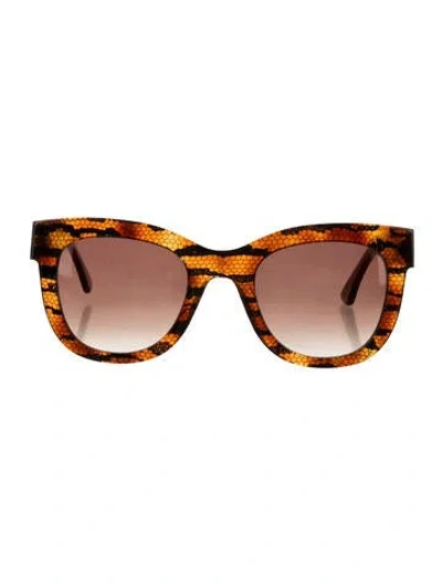 Pre-owned Thierry Lasry Obsessy Cat-eye Sunglasses In Brown