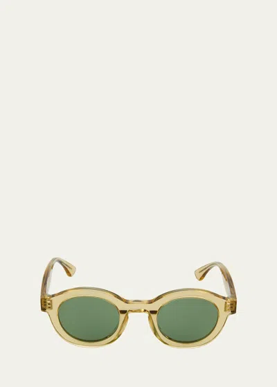 Thierry Lasry Olympy 656 Acetate Round Sunglasses In Yellow