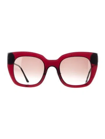 Pre-owned Thierry Lasry Oversize Gradient Sunglasses In Black/burgundy