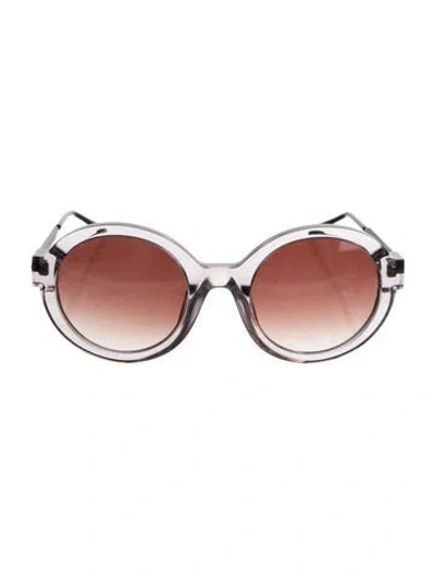 Pre-owned Thierry Lasry Oversize Gradient Sunglasses In Black/clear