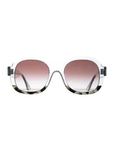 Pre-owned Thierry Lasry Oversize Gradient Sunglasses In Clear/green