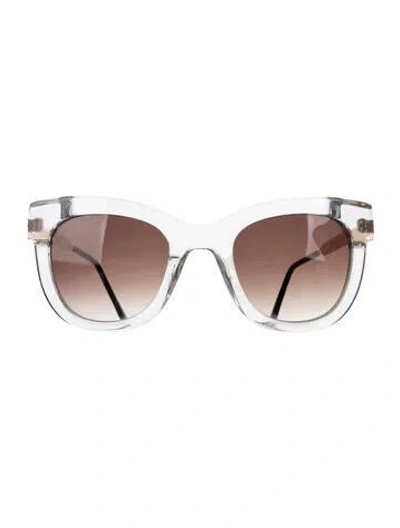 Pre-owned Thierry Lasry Oversize Gradient Sunglasses In Transparent