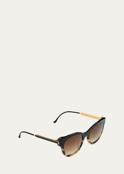 Thierry Lasry Peachy 101 Acetate & Metal Cat-eye Sunglasses In Brown