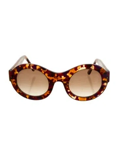 Pre-owned Thierry Lasry Privacy Round Sunglasses In Red