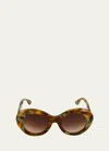 THIERRY LASRY PULPY ACETATE ROUND SUNGLASSES