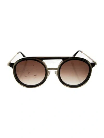 Pre-owned Thierry Lasry Round Gradient Sunglasses In Black