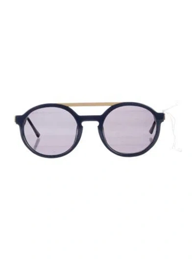 Pre-owned Thierry Lasry Round Tinted Sunglasses In Black