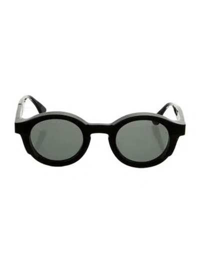 Pre-owned Thierry Lasry Round Tinted Sunglasses In Black