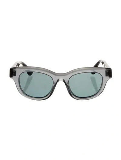 Pre-owned Thierry Lasry Round Tinted Sunglasses In Blue