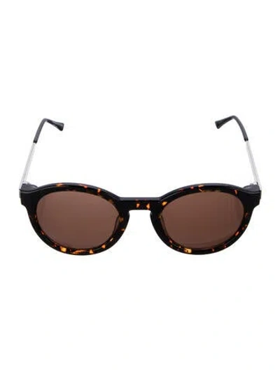 Pre-owned Thierry Lasry Round Tinted Sunglasses In Brown