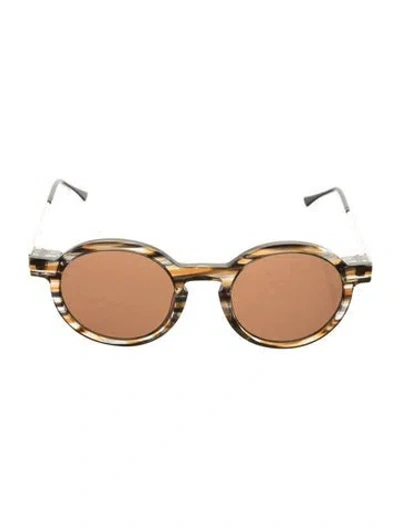 Pre-owned Thierry Lasry Round Tinted Sunglasses In Brown