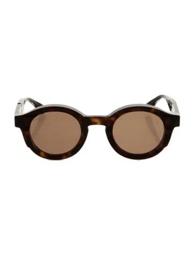 Pre-owned Thierry Lasry Round Tinted Sunglasses In Brown