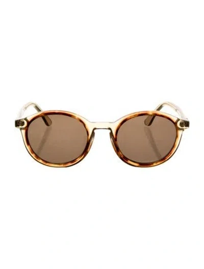 Pre-owned Thierry Lasry Round Tinted Sunglasses In Brown
