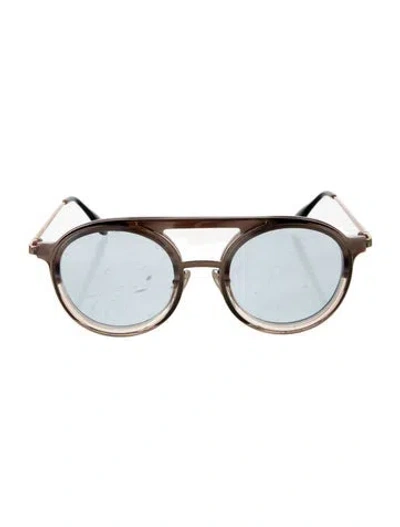 Pre-owned Thierry Lasry Round Tinted Sunglasses In Grey