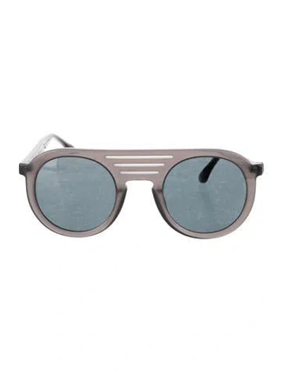 Pre-owned Thierry Lasry Round Tinted Sunglasses In Grey