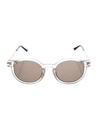 Pre-owned Thierry Lasry Round Tinted Sunglasses In Transparent