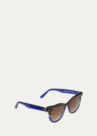 Thierry Lasry Sexxxy 072 Acetate Cat-eye Sunglasses In Blu/smk