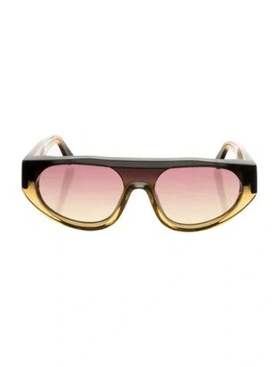 Pre-owned Thierry Lasry Shield Gradient Sunglasses In Yellow
