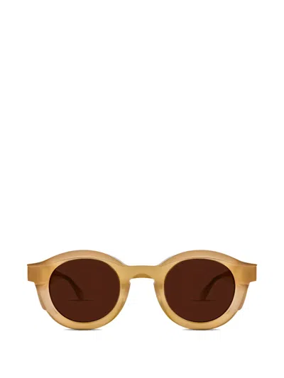 Thierry Lasry Slippery Round-frame Sunglasses In Brown