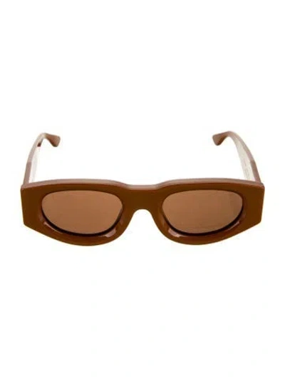Pre-owned Thierry Lasry Square Tinted Sunglasses In Brown