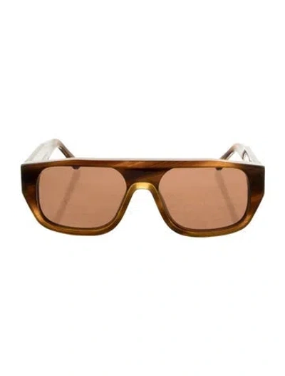 Pre-owned Thierry Lasry Square Tinted Sunglasses In Brown