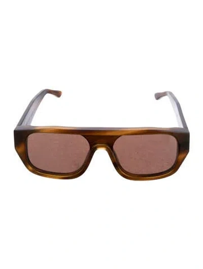 Pre-owned Thierry Lasry Square Tinted Sunglasses In Brown