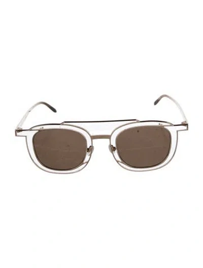 Pre-owned Thierry Lasry Square Tinted Sunglasses In Gold