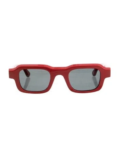 Pre-owned Thierry Lasry Square Tinted Sunglasses In Red