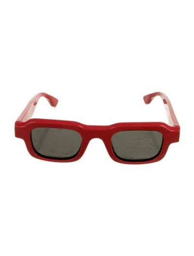 Pre-owned Thierry Lasry Square Tinted Sunglasses In Red