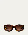 Thierry Lasry Trophy Oval Acetate Sunglasses In Dkbrn