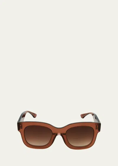 Thierry Lasry Unicorny 1955 Acetate Square Sunglasses In Brown