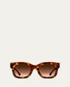 Thierry Lasry Unicorny Rectangle Acetate Sunglasses In Tortbrn