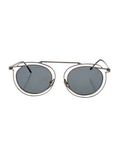 Pre-owned Thierry Lasry Vintage Round Sunglasses In Silver