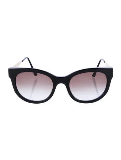 Pre-owned Thierry Lasry Wayfarer Gradient Sunglasses In Black/gold