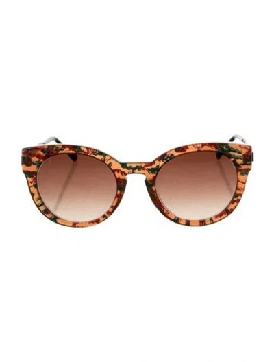 Pre-owned Thierry Lasry Wayfarer Mirrored Sunglasses In Blue