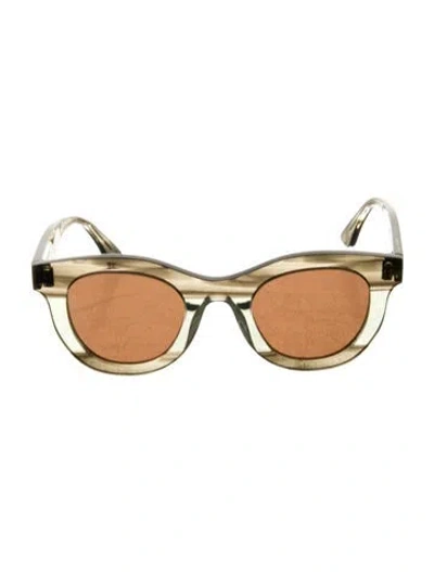 Pre-owned Thierry Lasry Wayfarer Tinted Sunglasses In Brown