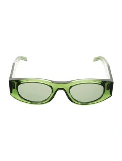 Pre-owned Thierry Lasry Wayfarer Tinted Sunglasses In Green