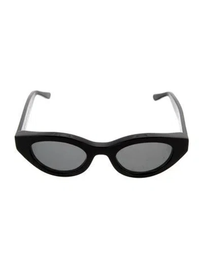 Pre-owned Thierry Lasry Web Accent Cat-eye Sunglasses In Black