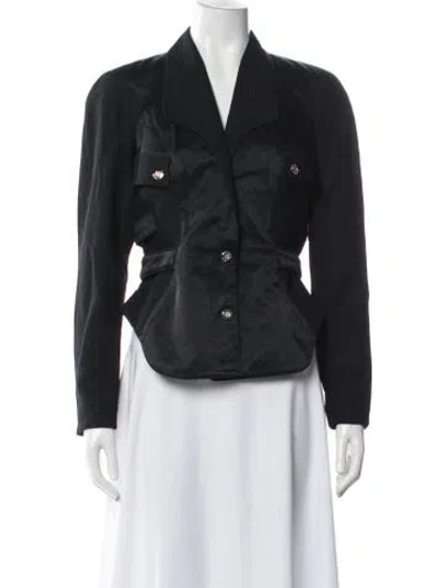 Pre-owned Thierry Mugler Activ Vintage 1980's Blazer In Black