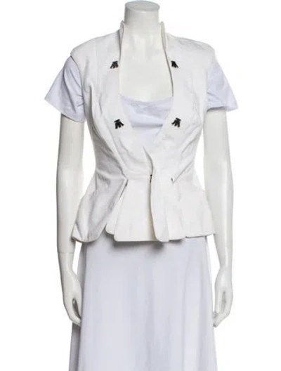 Pre-owned Thierry Mugler Activ Vintage 1980's Vest In White