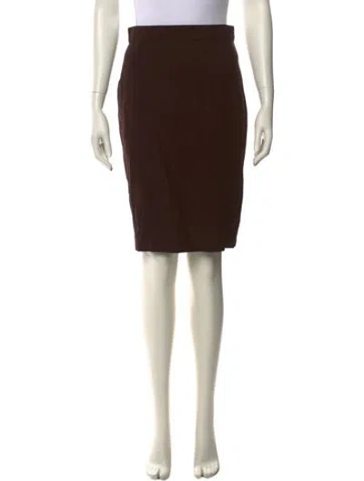 Pre-owned Thierry Mugler Activ Vintage Knee-length Skirt In Brown