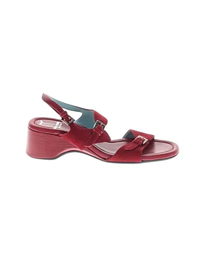 Pre-owned Thierry Rabotin Sandals In Burgundy