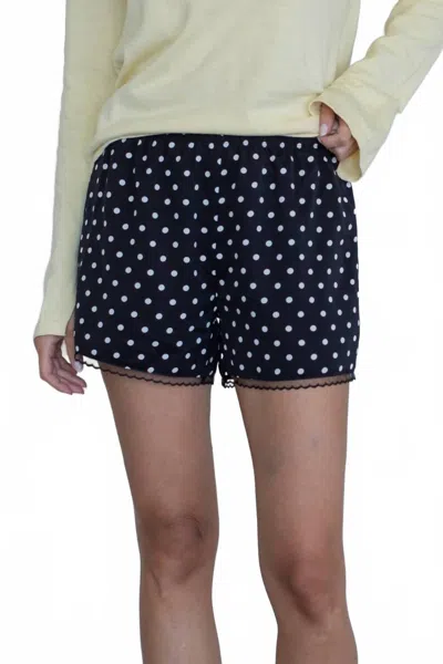 Things Between Alexa Polka Dot Shorts In Black