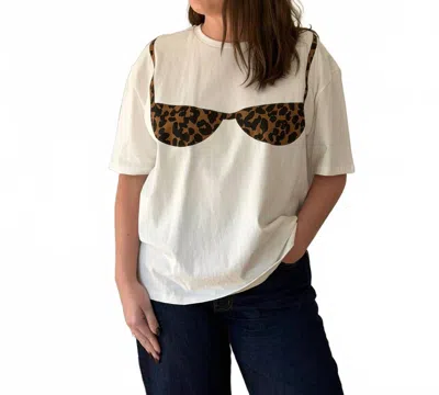 Things Between Blair Bikini Cotton T-shirt In Leopard In White