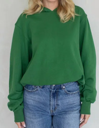 Things Between Bubble Hem Hoodie Sweatshirt In Green