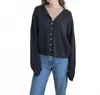 Things Between Button Up Cardigan In Black In Black