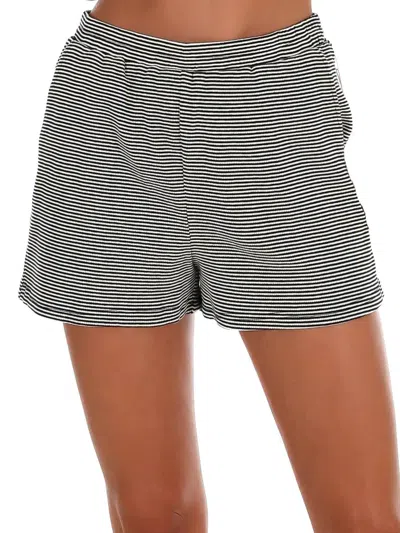 Things Between Easy Afternoon Stripe Shorts In Black